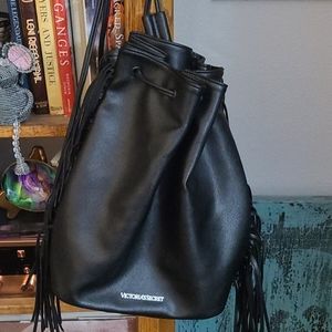 Victoria Secret fringe backpack purse